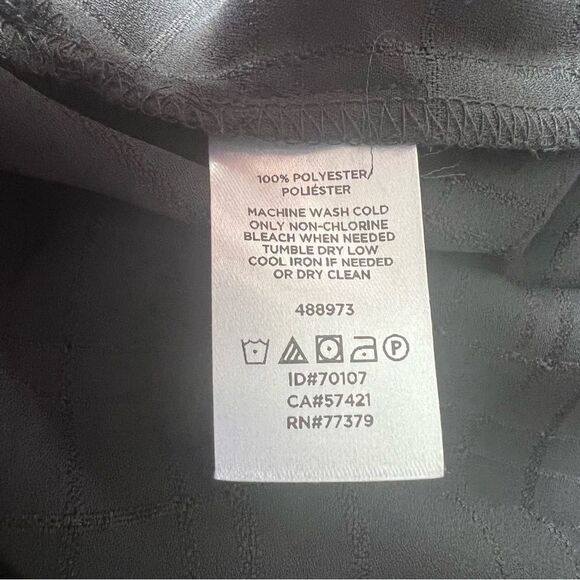 Loft Black Jacquard Patterned Button Down Blouse - Picture 9 of 10